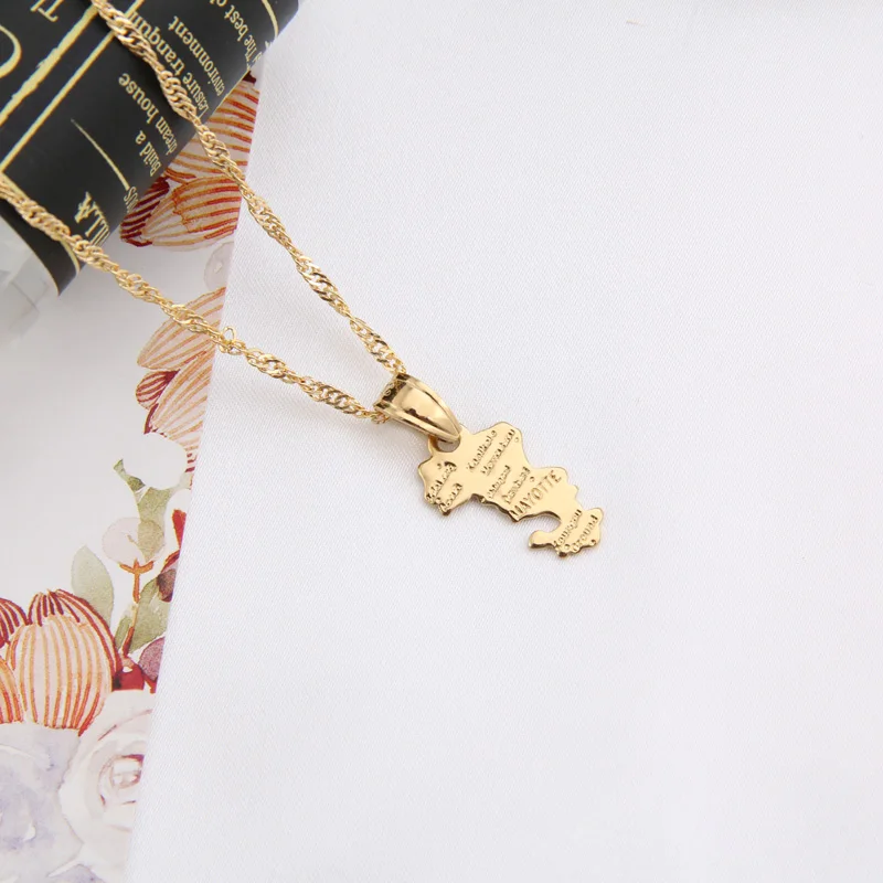Ожерелье Shamty с подвесками в виде карты маотота территориальная коллекция чистое