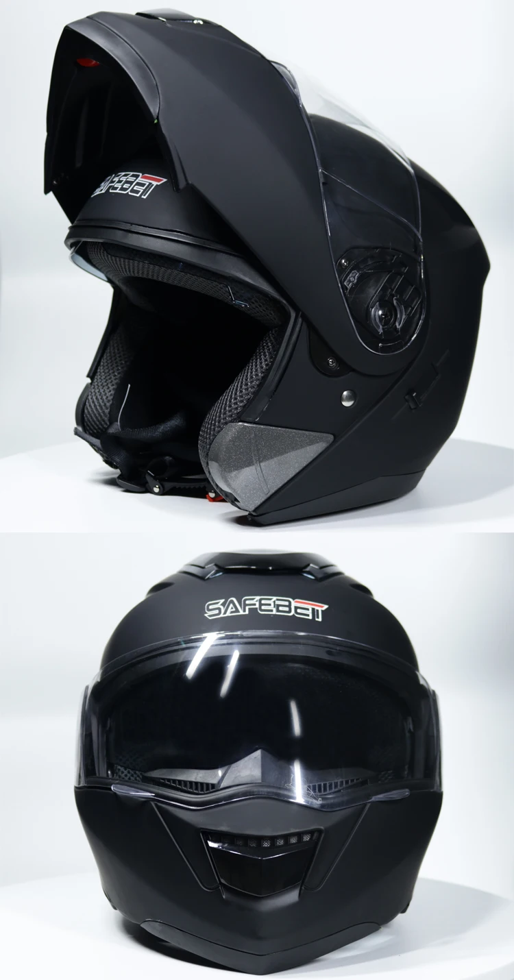 Безопасный откидной мотоциклетный шлем Capacete De Moto с внутренним солнцезащитным козырьком черный мотоциклетный гоночный внедорожный шлем мото шлем