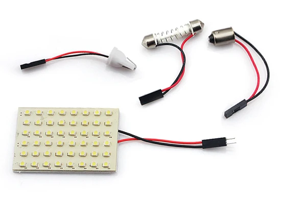 

4pcs 48 SMD 3828 LED Light Lamp Panel CAR LIGHT PANEL with THREE Adapters