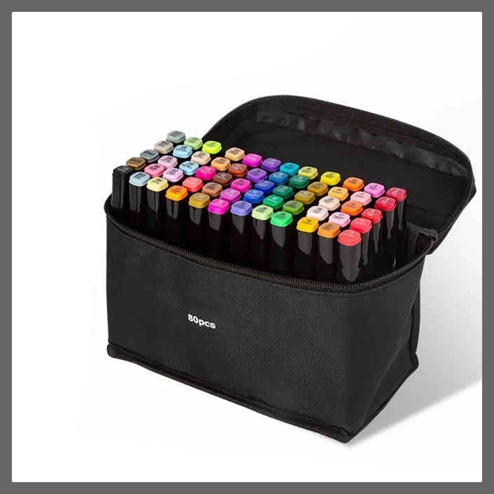 SYU три поколения pen set двойной головкой на спиртовой масляной основе 60 и 80 Цвет