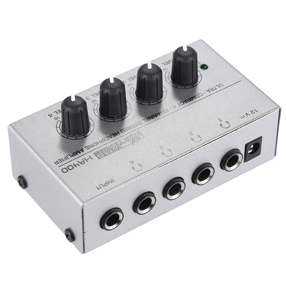 

HA400 Ultra-compact 4 Channels Mini Audio Stereo Headphone Amplifier with Power Adapter