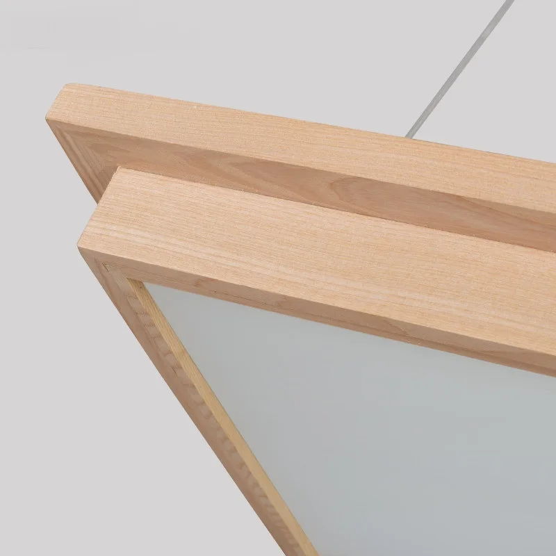 Nordi solid wood led pendant lights long strip minimalist modern study rectangular office restaurant lamps MZ84 |