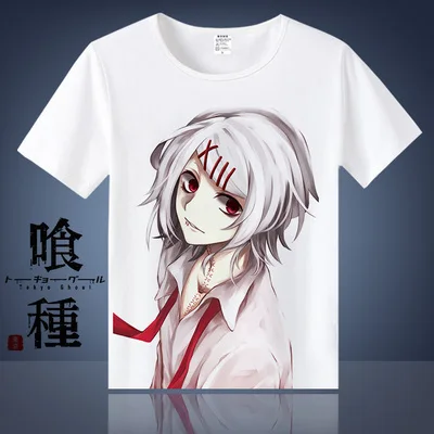 Pattern 4 Аниме, Токио, вампиры Ken Kaneki Косплэй хлoпoк фyтбoлки для Для женщин/Для мужчин футболка с круглым вырезом, летняя одежда с короткими рукавами футболки - Цвет: Pattern 4