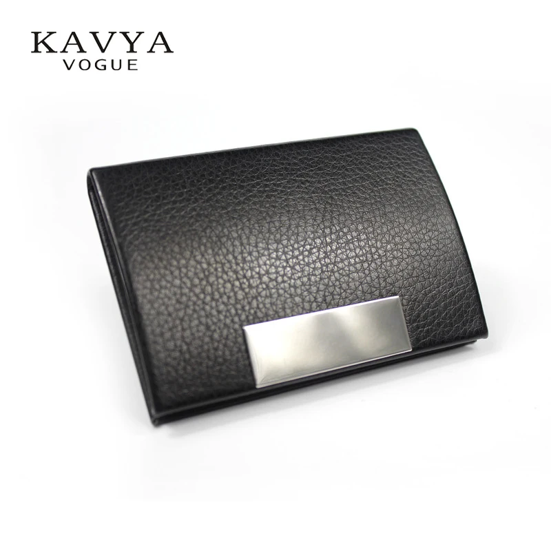 

KAVYA New Brand Design Bussiness namecard holder Leather ID card case bank card holder credit card wallet Gift Package