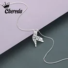 Ожерелье из нержавеющей стали Chereda, серое ожерелье серебряного цвета, Длинные ожерелья и подвески, ювелирные изделия joyas acero inoxidible mujer, 2019