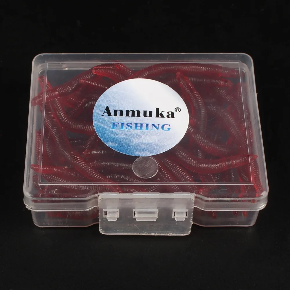 Anmuka 1 коробка 50 шт. 4 см 0.4 г Мягкая приманка Красные Змеевики Earthworm Рыбалка