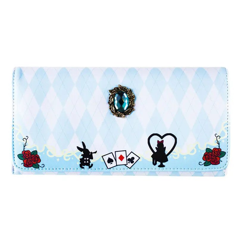 Кошелек в виде чайных карт Алисы Лолита Кот из искусственной кожи Длинные сумки
