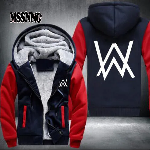 New DJ Alan Walker Stars Loves Hoodie Logo Winter JiaRong Fleece Mens Sweatshirts Free Shipping USA Size fast ship | Мужская одежда