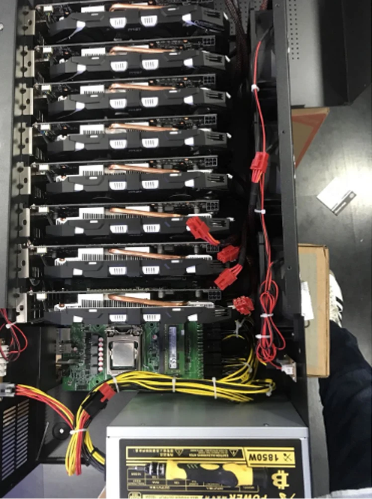 Шахтер горнодобывающей буровой станок 8 шт. MAXSUN RX580 г 7000 мГц ZEC Blockchain Win10 Plug and Play