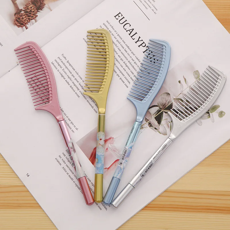 36 шт. мультяшная Расческа для укладки нейтральная ручка черная подписи студента