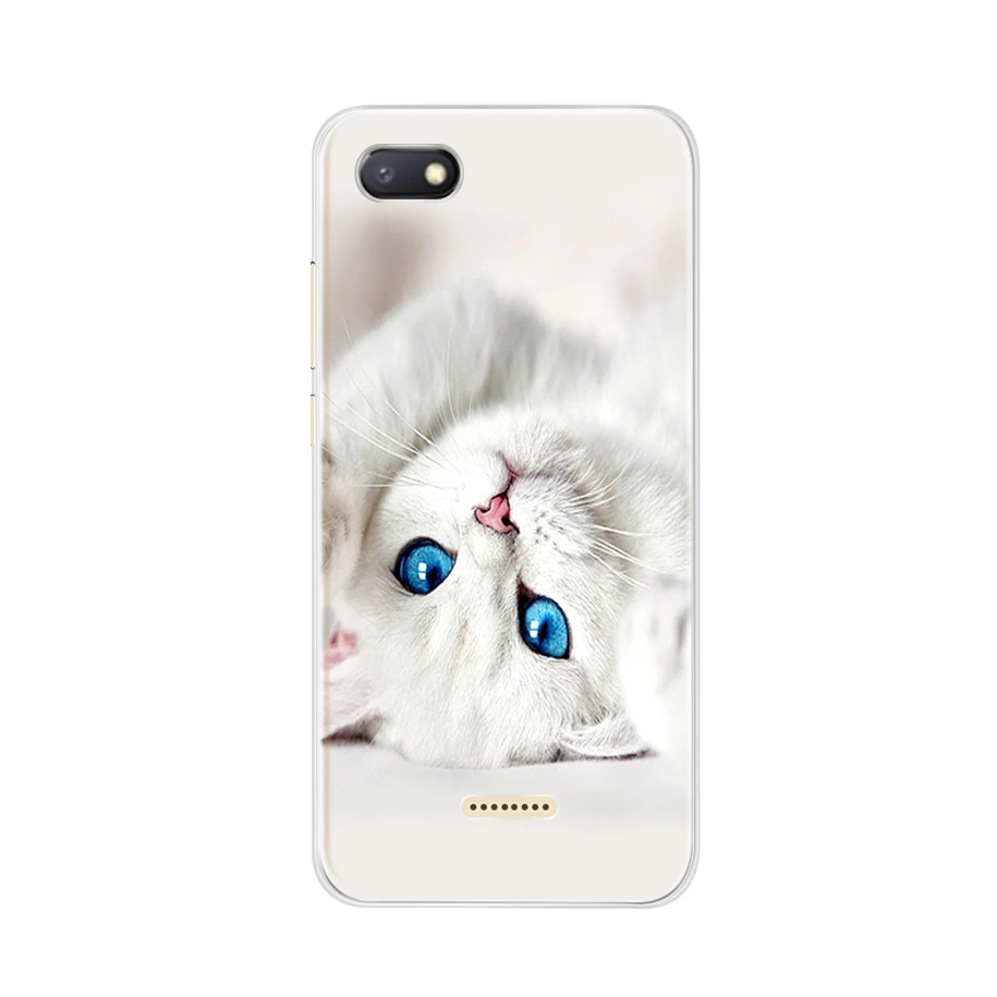 Мягкий чехол из ТПУ для Xiaomi Redmi 6A модный силиконовый защитный с принтом задней