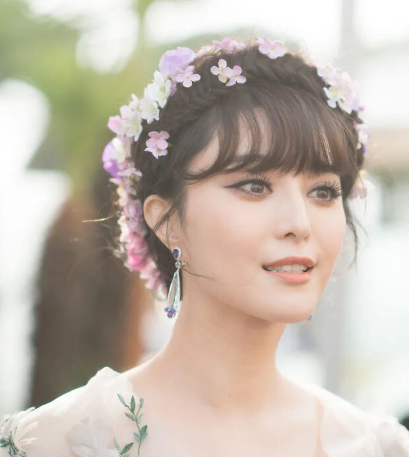 5 штук в партии искусственный цветок фея шелковые головки цветов Свадебный венок