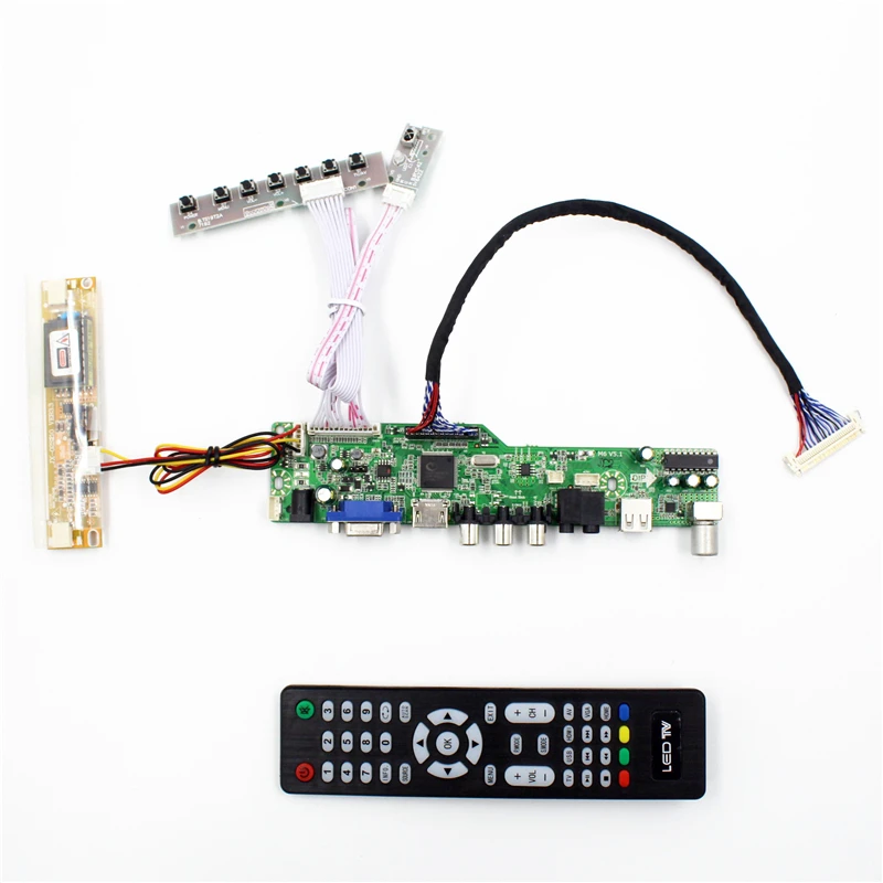 M6V5 ЖК дисплей ТВ поддержка плата контроллера AV VGA Аудио USB HDMI порт подключения