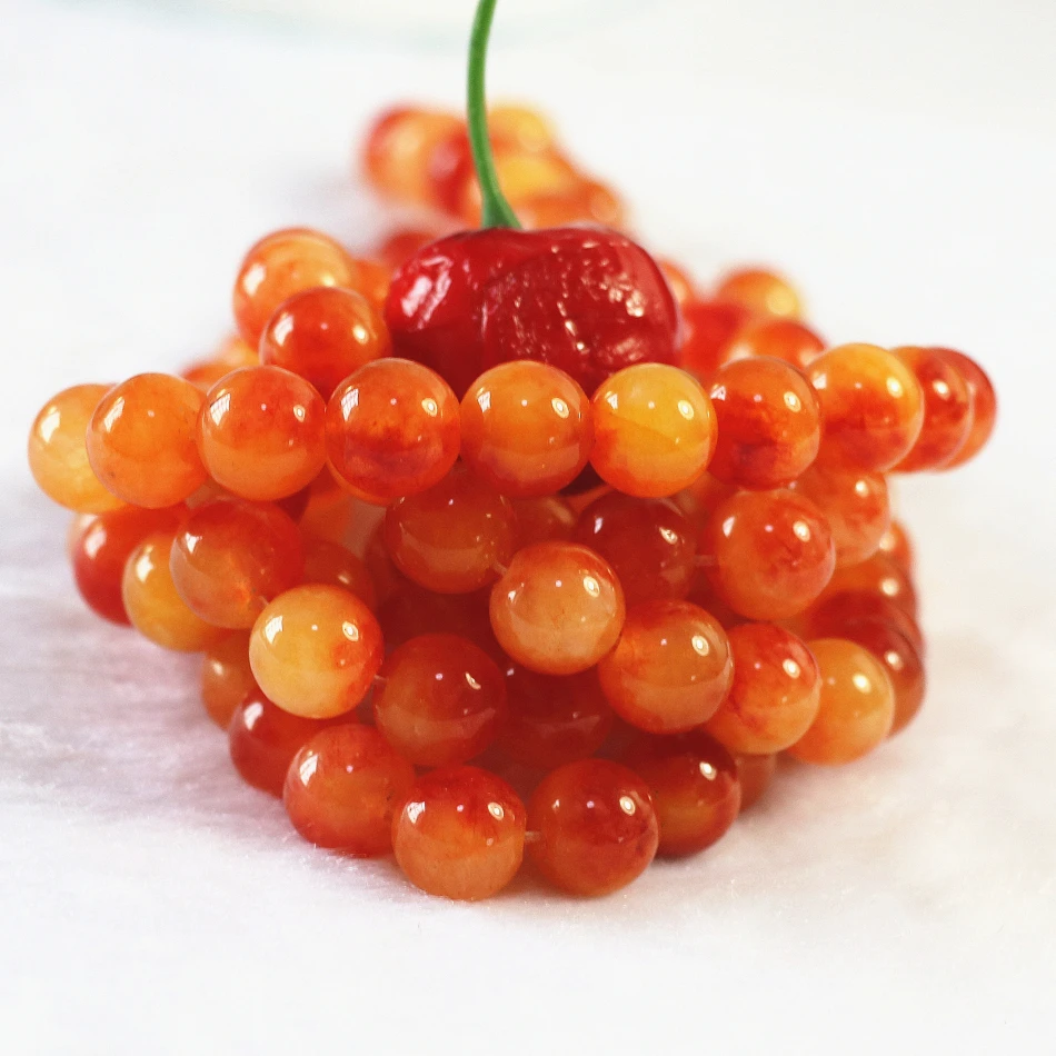 Новые многоцветные бусины из натурального камня халцедон 6 мм 8 10 12 круглые