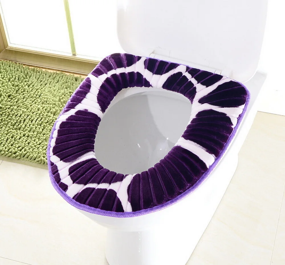 ZT2pcs теплое сиденье для туалета из толстого плюша крышку унитаза мягкие удобное