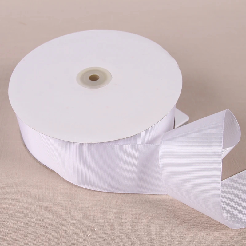 Белый 6 мм-40 мм Grosgrain ленты 100 ярдов/91 метров высокое качество Рождественский