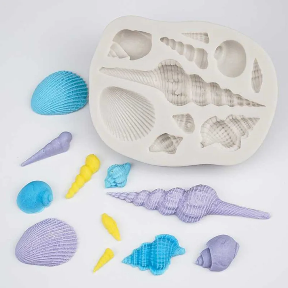 Силиконовые формы 3D маленькая Русалка рыбий хвост мягкие силиконовые торт