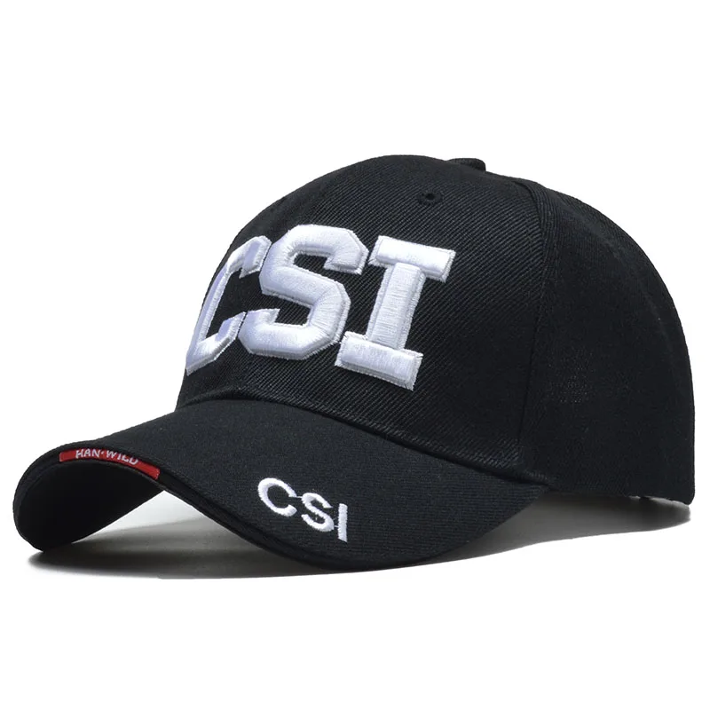Унисекс Новая бейсболка 3D вышивка Csi письмо Gorras Para Hombre Bone Snapback Мужская кепка