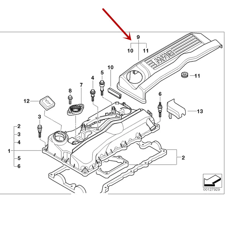 Крышка двигателя автомобиля X3 Z4 520li 318ib mw320i e90 120i 118i x1 верхняя защита катушка