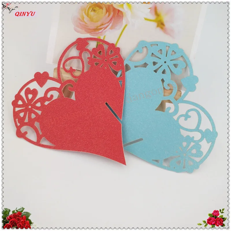 Лидер продаж карточка для чашек 100 шт./лот свадебные сувениры в форме сердца