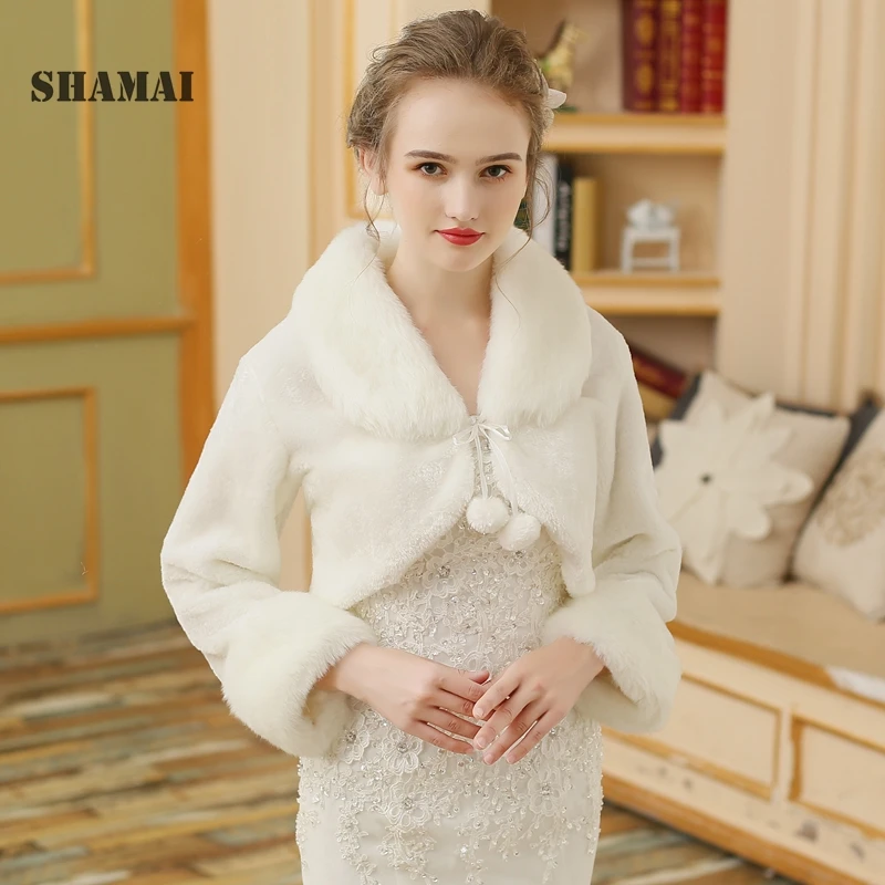 SHAMAI Бесплатная доставка женские зимние Недорогие свадебные куртки с длинным