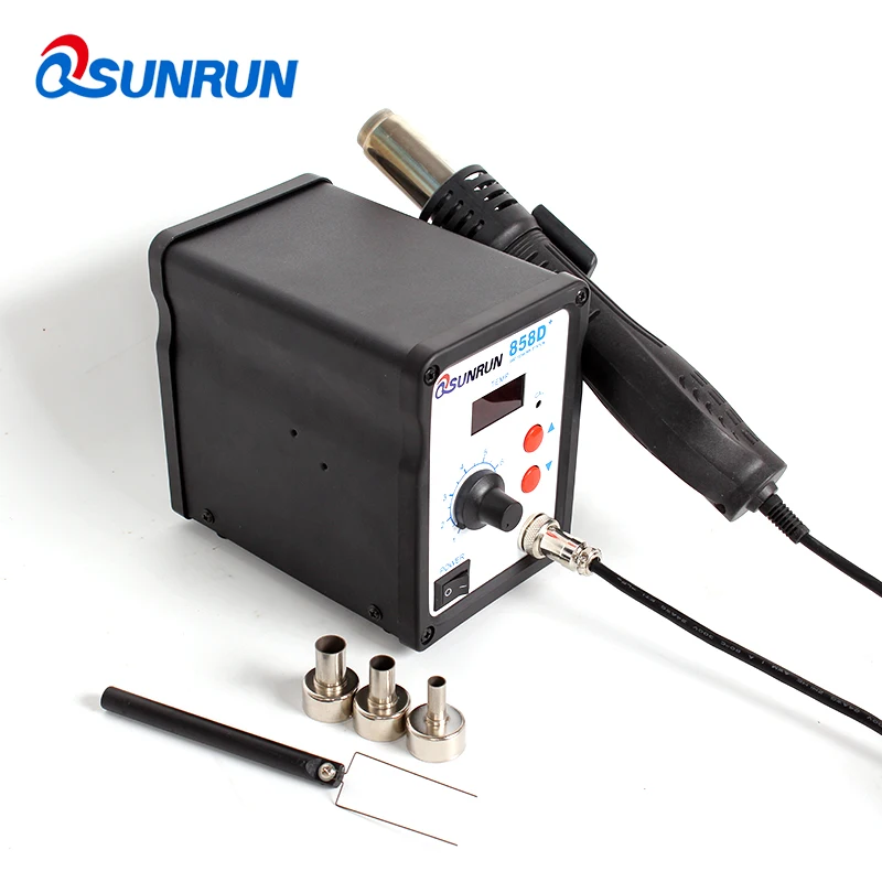 Паяльная станция 700 Вт 858D + ESD светодиодный цифровой SMD паяльник тепловая пушка| |