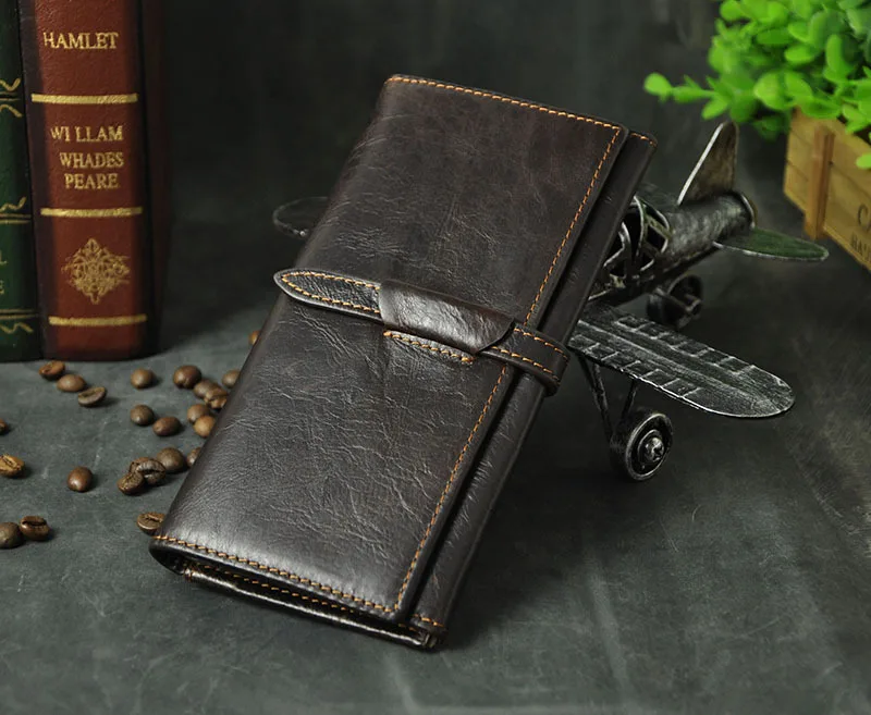 Высокое качество хит продаж мужской модный длинный двойной кошелек из