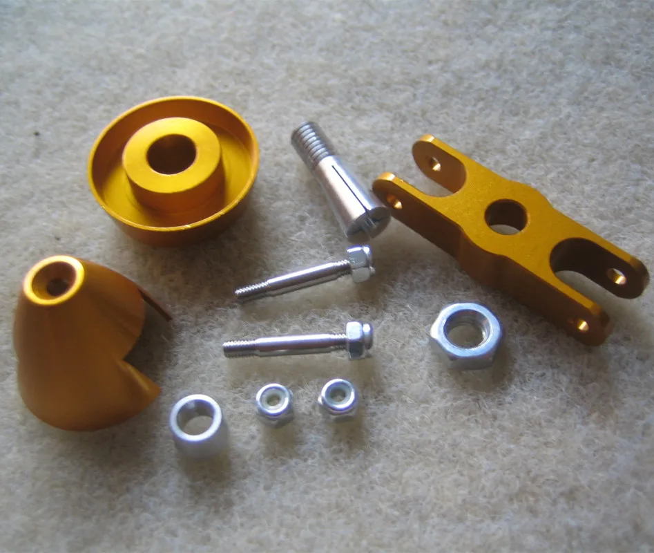 Детали RC Спиннер из алюминиевого сплава с ЧПУ для складного пропеллера D38 * H34mm axis 3