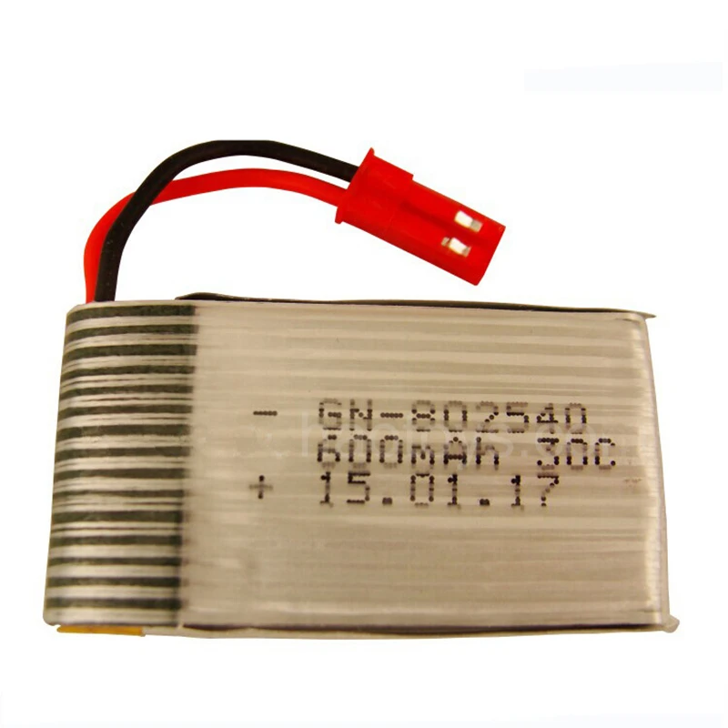 Литиевая батарея 3 7 в 600 мА/ч размер вилки JST литий полимерная 802540|lithium battery|battery battery