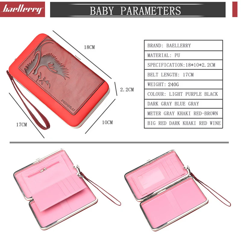 2018 Lunch box wallet women long PU Phone Holder Pocket Zipper Purse Strap Money Bag Coin For phone WB068 | Багаж и сумки