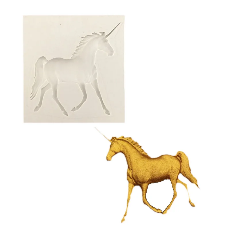 Фото Силиконовая Форма Sugarcraft в виде лошади, 1 шт., форма для помадки, инструменты для украшения тортов, форма для шоколадной мастики №5