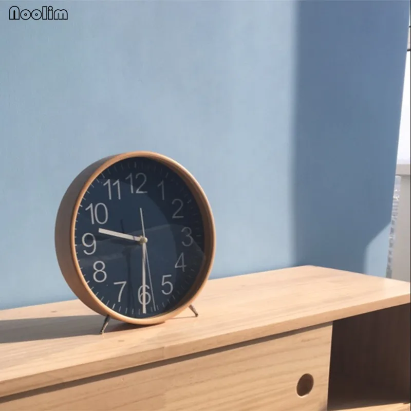 NOOLIM Table Clock Desktop Living Room Simple Solid Wood Modern Large Pendulum Creative Minimalist Ornaments | Дом и сад
