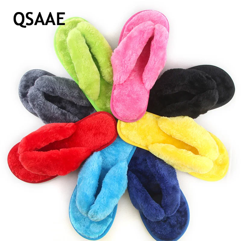 

New Hot Sale Spring Autumn men Flip Flops Soft Home Cotton Plush Slippers Women Indoor\ Floor Flip Flops Flat Shoes AWM05