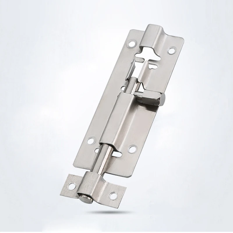 Серебряная дверная защелка из нержавеющей стали раздвижной замок болт задвижка
