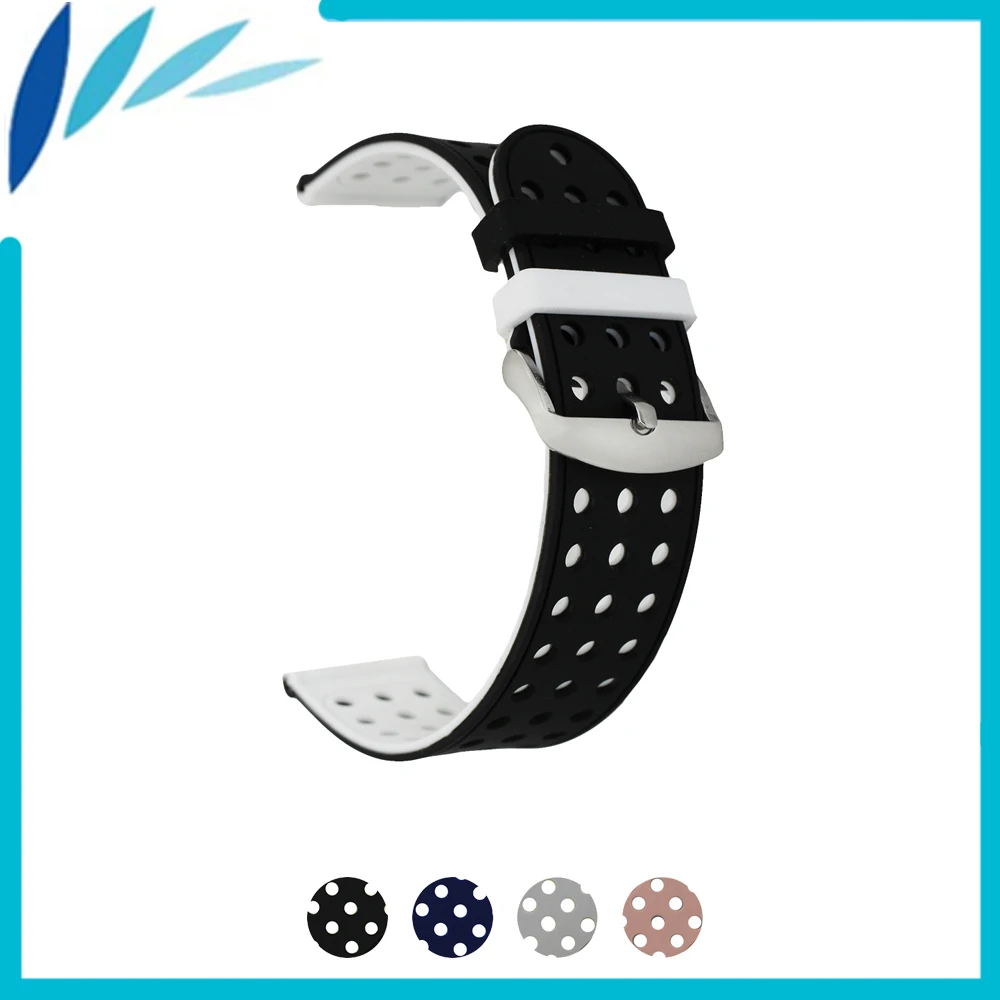 

Silicone Rubber Watch Band 20mm for Garmin Vivomove Strap Wrist Loop Belt Bracelet Black Green Red Grey Pink Blue + Pin + Tool
