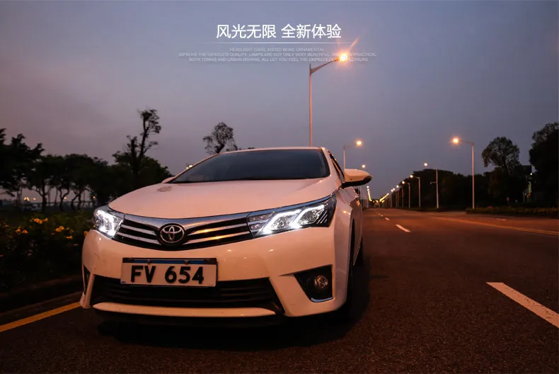 Автомобильный Стайлинг для Toyota Corolla фары- Altis светодиодный фары DRL Биксеноновые линзы Высокий Низкий луч парковка противотуманные фары