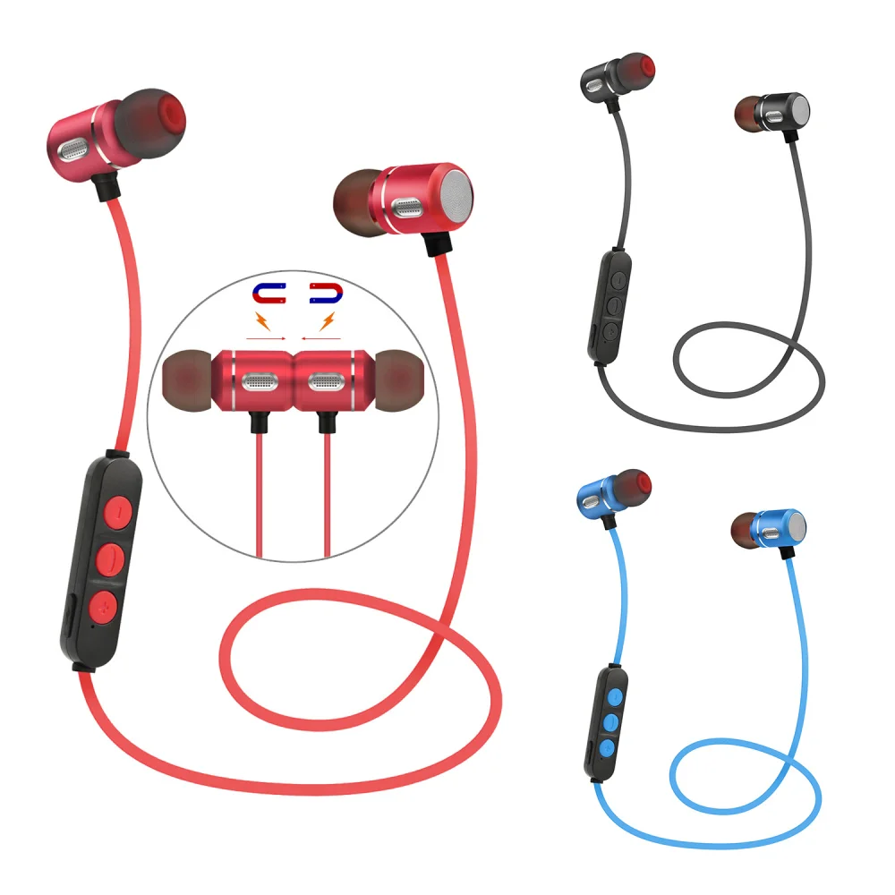 QAIXAG Новая беспроводная bluetooth-гарнитура Спортивная Магнитная в ухо с Bluetooth