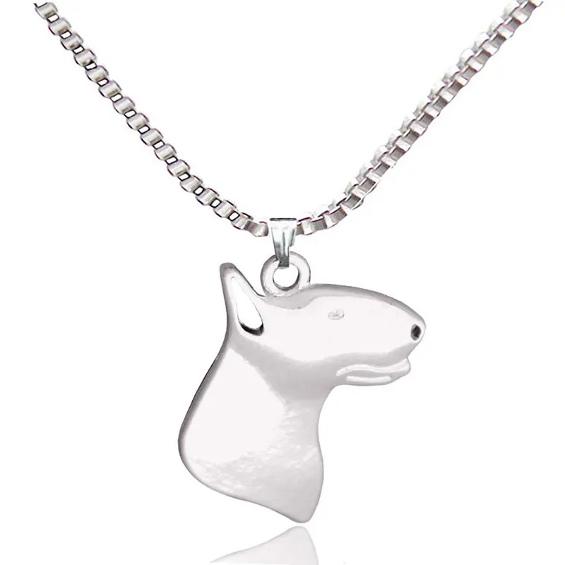 Бык кулон в форме терьера покрытые ожерелья виде животных Собака Французский