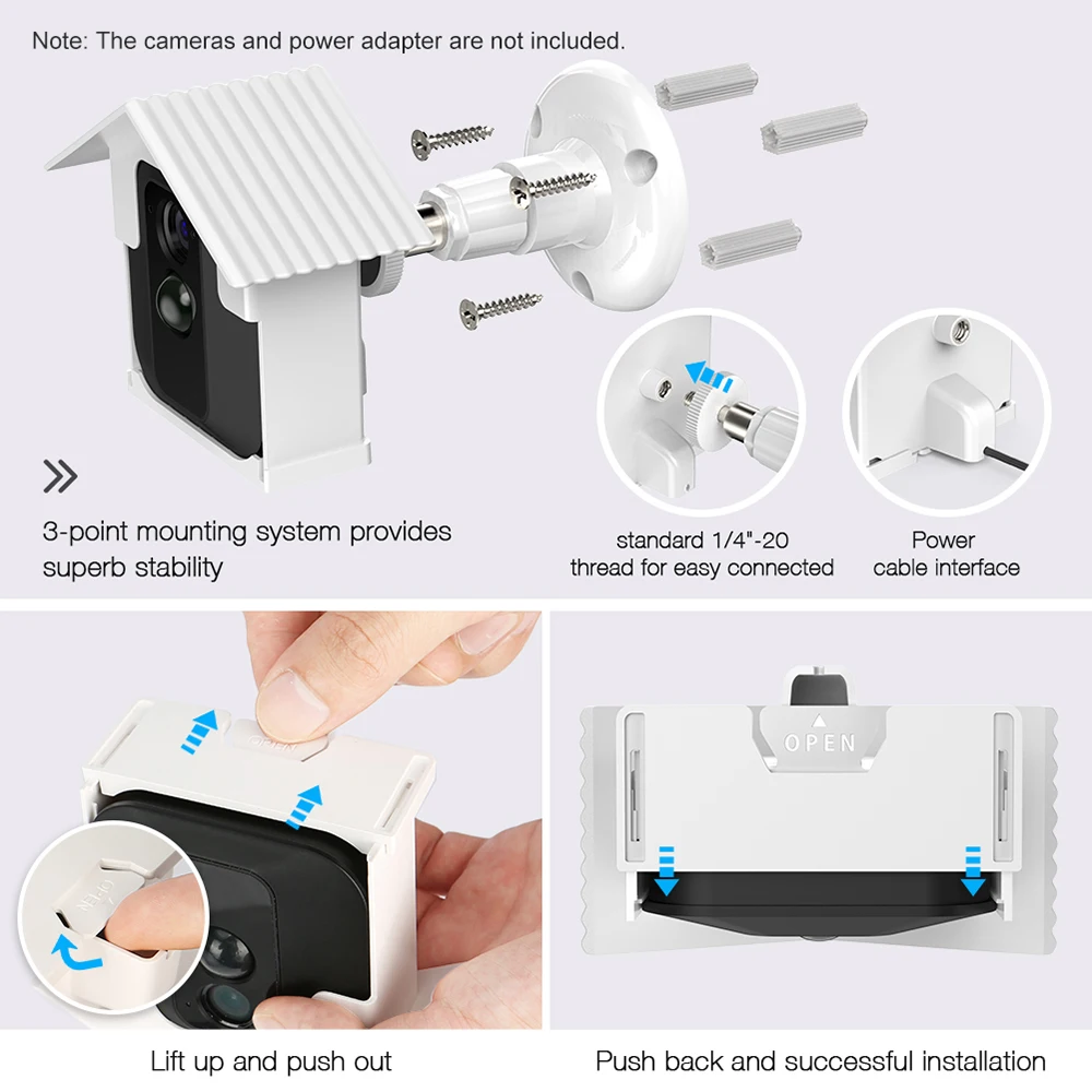

1PCS Mount Hanger for Blink Sync Module with 1*USB Cable for Home Security Systems,White,Black