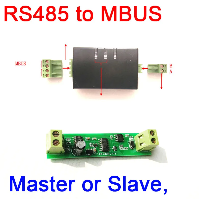 Конвертер передачи данных RS485 в MBUS Master модуль RS 485 Slave f/ Smart control/счетчик энергии