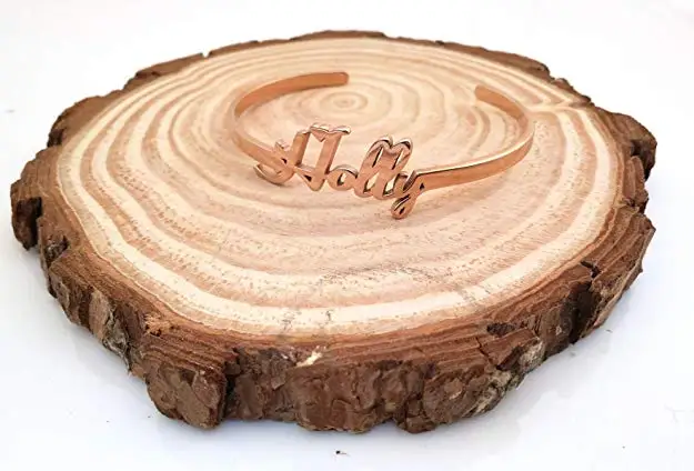 Модные ювелирные изделия розовое золото именные браслеты индивидуальный