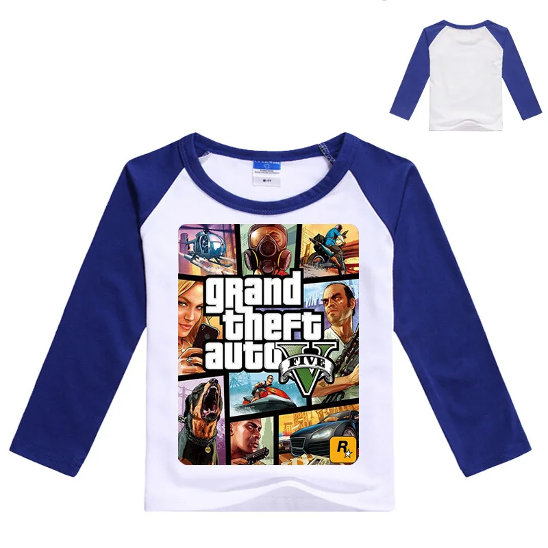 Футболка с длинными рукавами для детей 2-12 лет Manche Longue Garcon Grand Theft Auto Shirt Gta 5