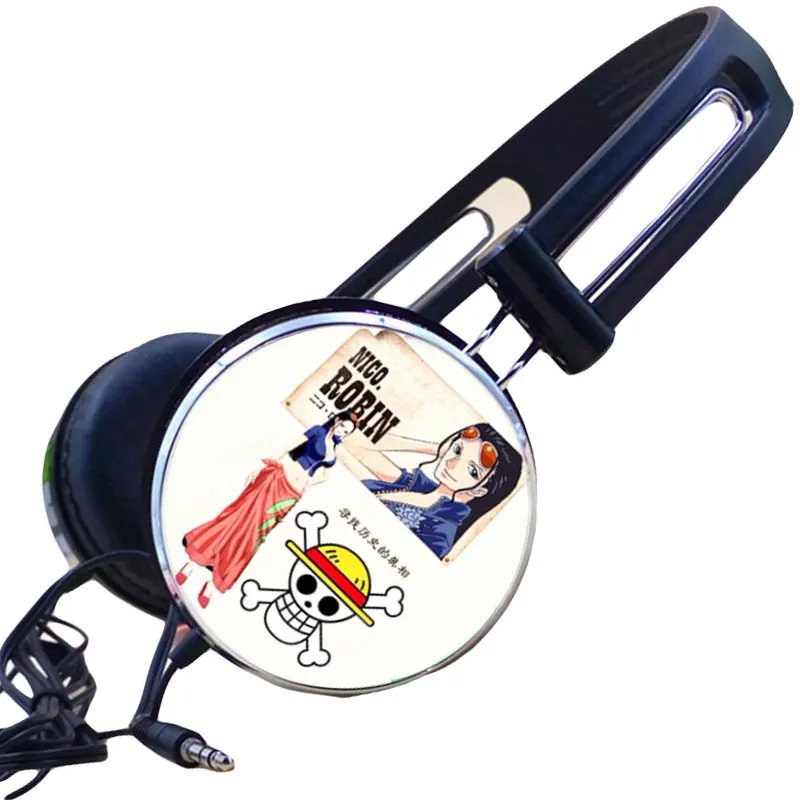 Аниме one piece Monkey D Luffy наушники стерео наушники-вкладыши игровая гарнитура наушники для Iphone samsung Xiaomi huawei - Цвет: Black Nico Robin 11