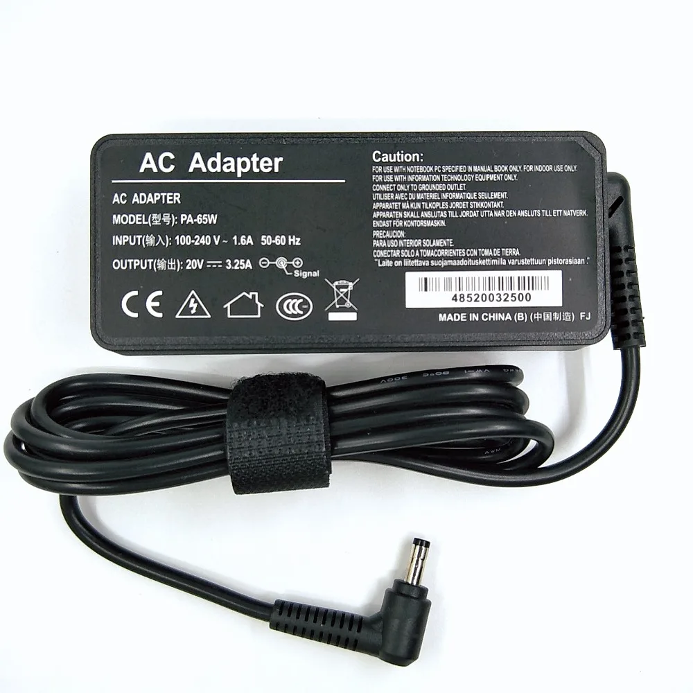 PA-65W 20V 3.25A 4,0*1,7 мм ADLX65CDGE2A адаптер переменного тока Зарядное устройство прозрачная защита для экрана для LENOVO YOGA 710 510 5A10K78753 01FR142 Питание адаптер