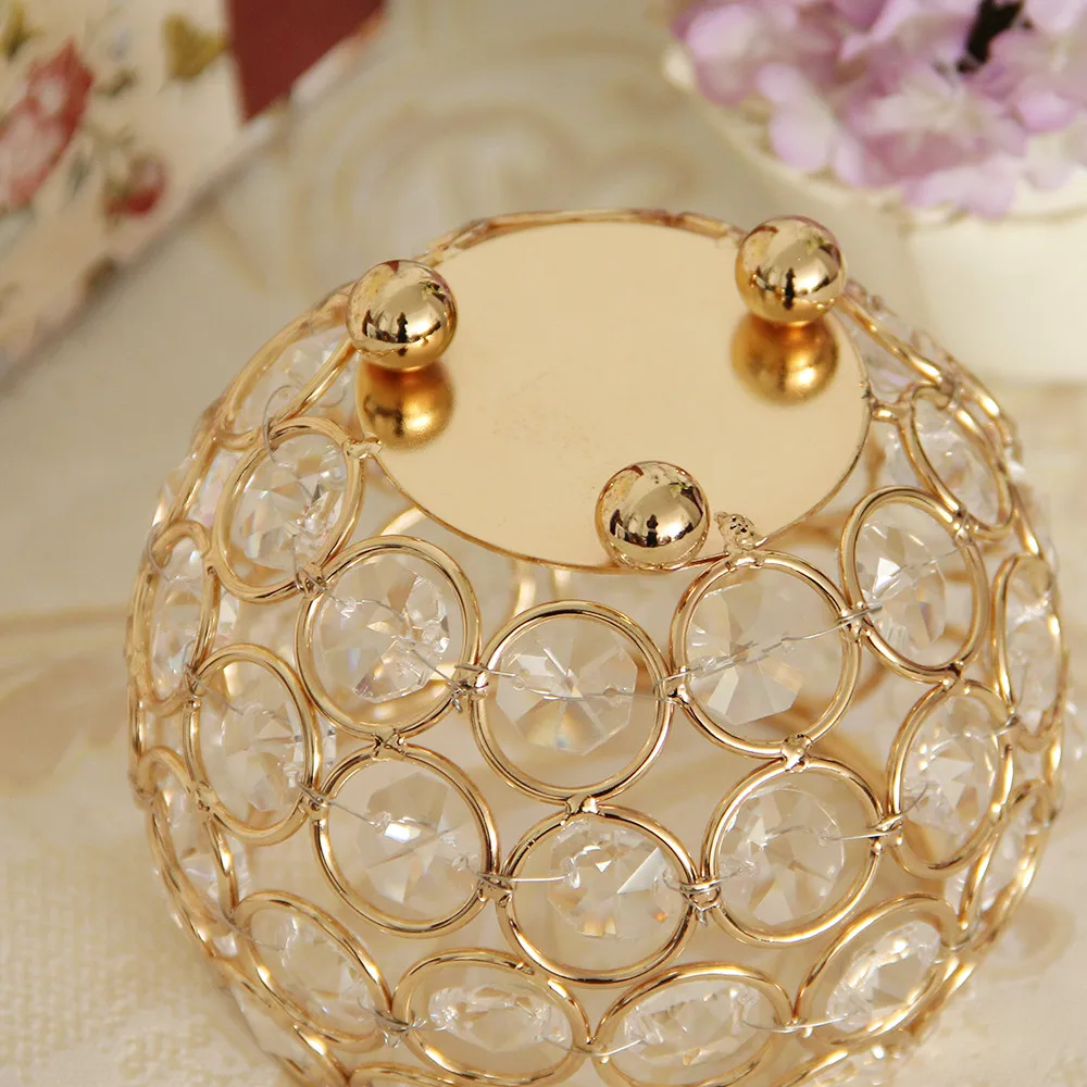 Crystal Candle Holders Bowl Tealight Candlestick Stand Wedding Party Coffee Candy Bar Table Centerpieces Holiday Home Decoration | Дом и сад