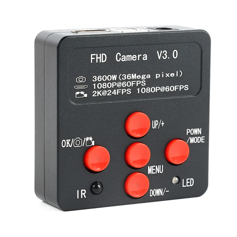 Промышленный Цифровой видеомикроскоп 1080P FHD 36 МП 2K HDMI USB зум 130X с креплением C |