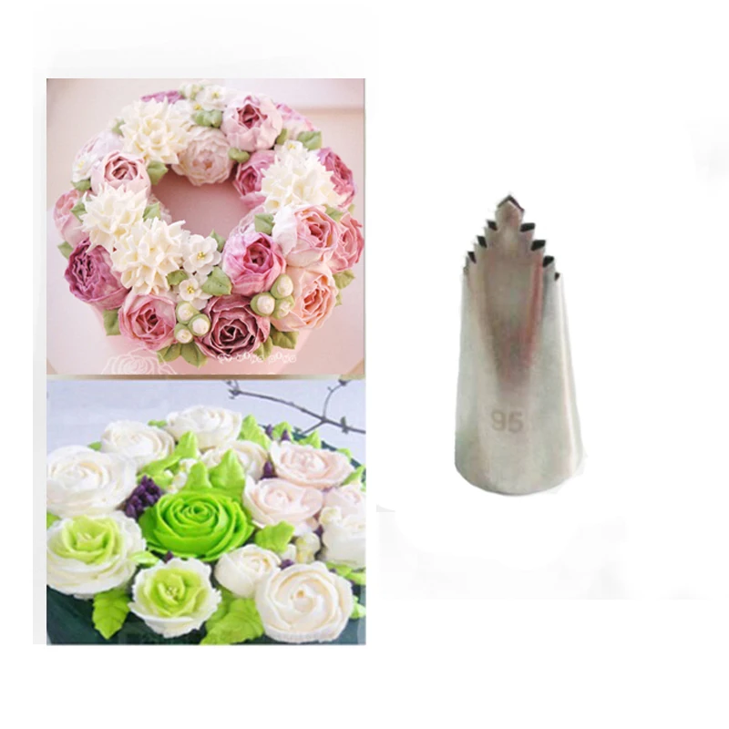 #95 трубка с листьями наконечник для украшения из нержавеющей стали глазурь