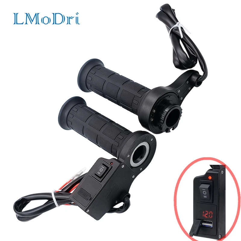 LMoDri мотоциклетные грелки 7/8 &quotРуль с электрическим подогревом ручка Мульти