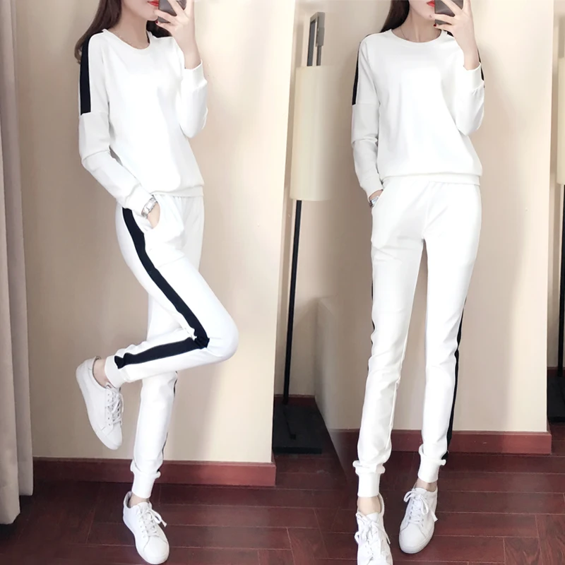 Autumn And Winter Women's New Korean Wide-leg Pants Knit Suit Fashionable Temperament Two-piece |