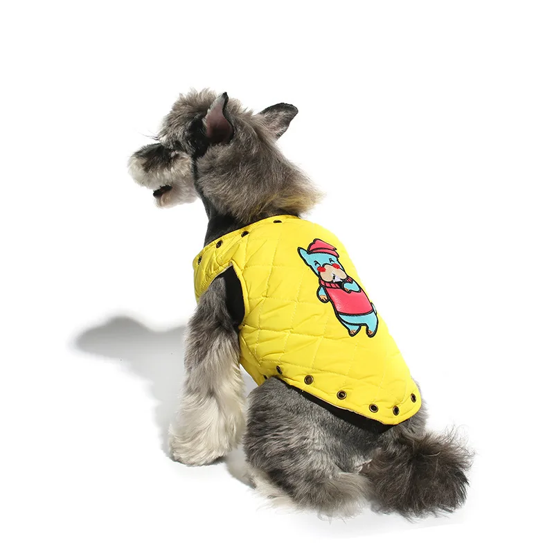 dog Clothes Poodle Vest Autumn Winter Dress Than Bear Schnauzer Puppy Kitty Thickening Pets Bipod Cotton-padded |